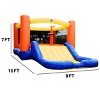 JumpOrange 9'x16' Orange Small Bounce House Water Slide with Splash Pool and Air Blower Included. - 2 of 4