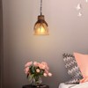 YIYIBYUS Brown Retro Resin Antler Pendant Light with Shade,1-Light - 4 of 4