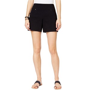 I-N-C Womens Curvy Casual Walking Shorts, Black, 2 - 1 of 1