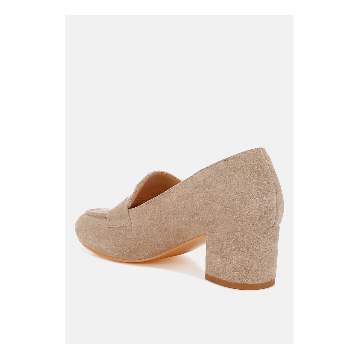 Женские туфли Rag & Co Womens Astra Block Heel Genuine Suede Loafers 10 — фото 3