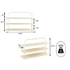 happimess Minimalist 24.5" 9-Pair 3-Tier Iron Thin Flat Plate Shoe Rack - image 4 of 4