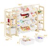 Toy Storage Organizer with 6 Shelves & 12 Bins, Kids Bookshelf and Bin Shelf for Bedroom, Playroom Organization and Decor - 2 of 4