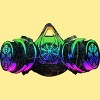 Men's Design By Humans Fluorescent Bomber Mask By Exosam T-Shirt - 2 of 3