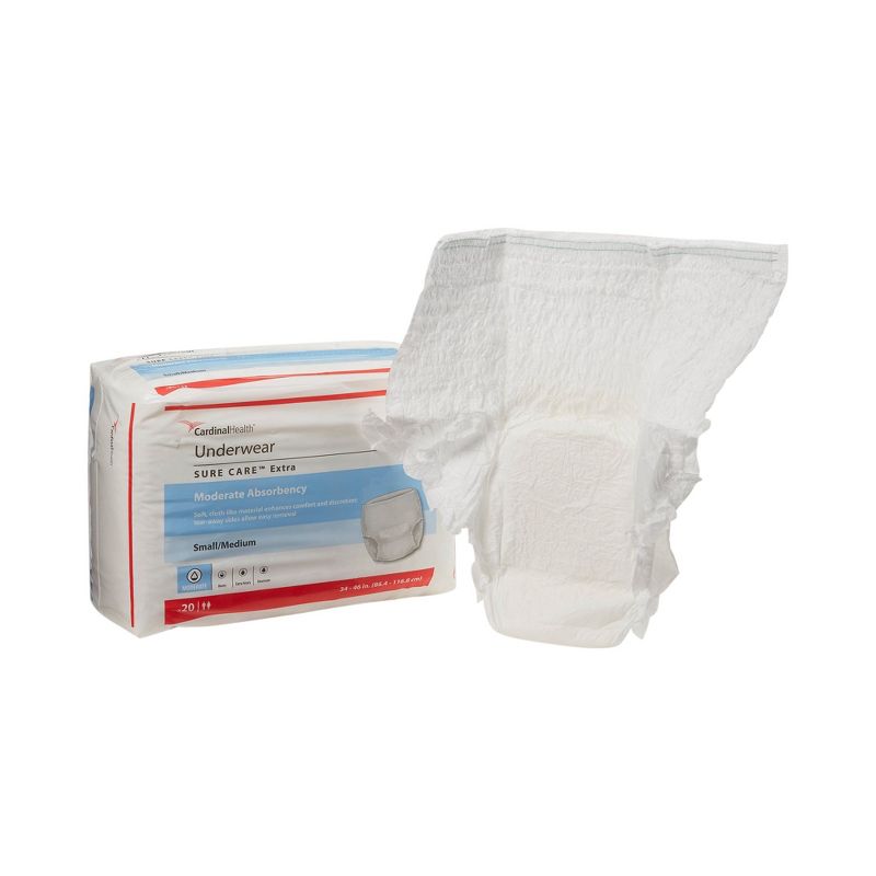 Cardinal Health Sure Care Incontinence Underwear, Moderate Absorbency, 1 of 4