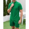 Men's 2-Piece Clothing Set Casual 1/4 Zip Short Sleeve Top And Drawstring Shorts Athletic Outfit - 2 of 4