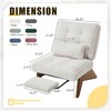 MOONMISS Comfortable Corduroy Adjustable Accent Chair and Footrest Set, Thick-Padded Lounge Chair For living room - 4 of 4