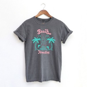 Simply Sage Market Women's Beach Nonstop Short Sleeve Garment Dyed Tee - 1 of 2