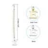 Unique Bargains Identification Handle Letter Charm Accessories Gold & Silver Tone 2 Pcs - 2 of 4