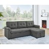 TiramisuBest 86" Gray Upholstered Pull-Out Sofa Bed - 2 of 4