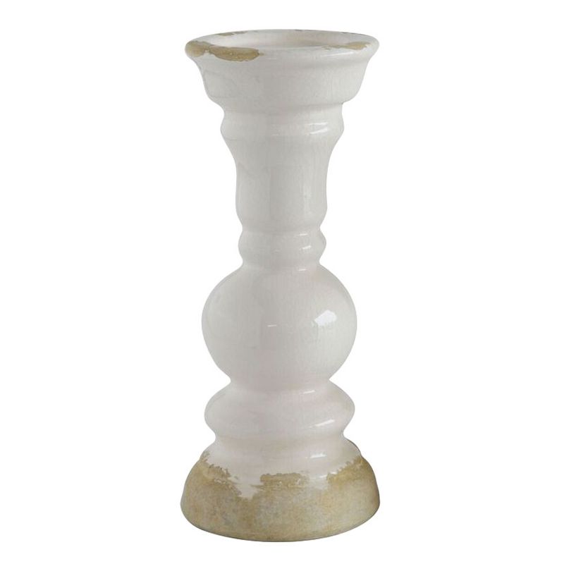 Stoneware Candle Holder 12.25&#34; - Storied Home, 1 of 6