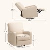 Manual Recliner Chair for Adults with Thick Cushion, Breathable Fabric Glider Rocking Chair for Living Room - 3 of 4