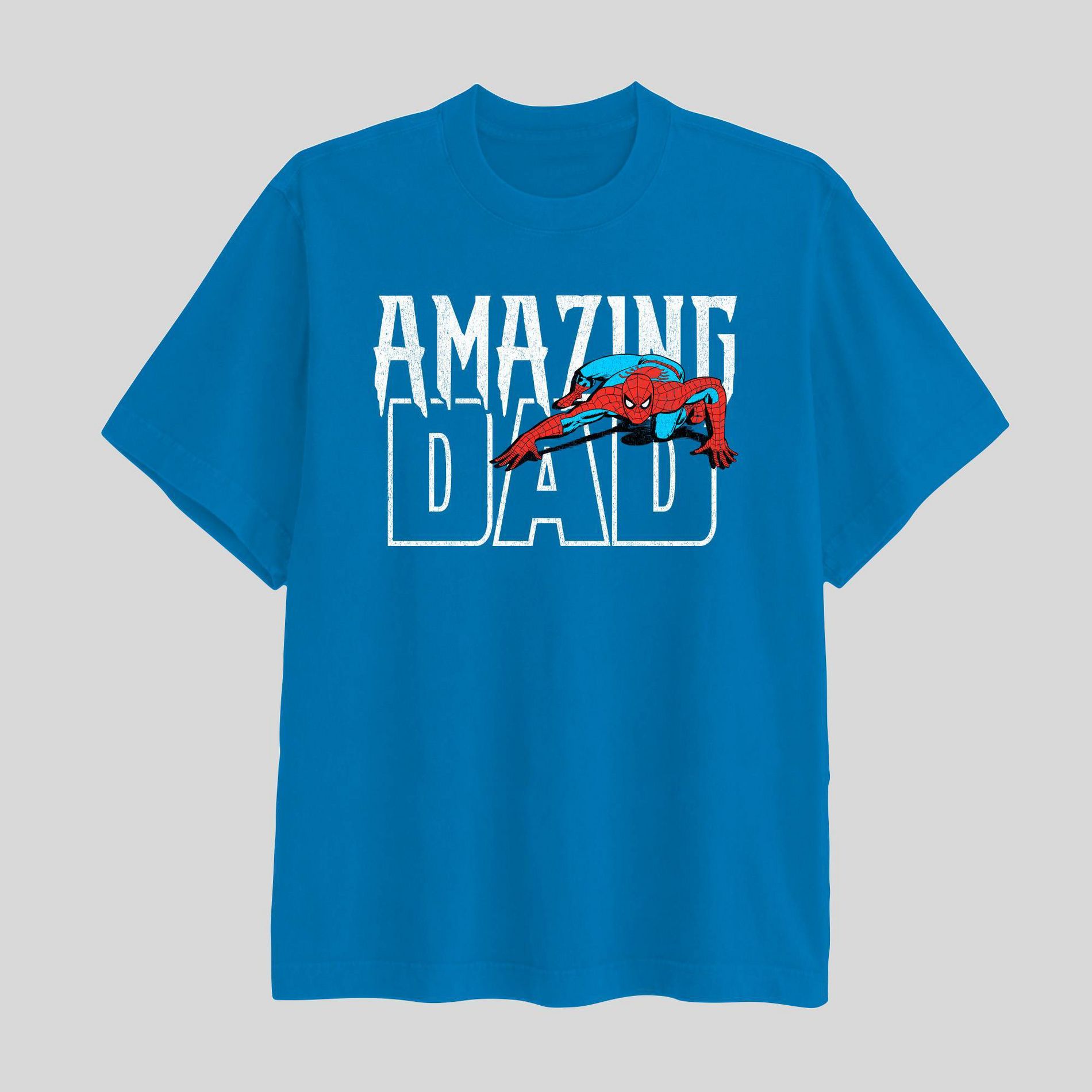 Men's Spider-Man Amazing Dad Short Sleeve T-Shirt - Blue
