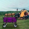 BEAFUP Utility Foldable Wagon Cart with Strapping System, 225 Lbs Capacity - All-Terrain 360° Wheels,for Beach,Shopping,Camping,Family Outings - 4 of 4