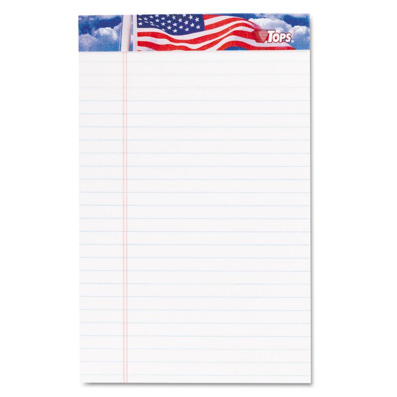 Tops American Pride Writing Pad Narrow 5 x 8 White 50 Sheets Dozen 75101, 3 of 4