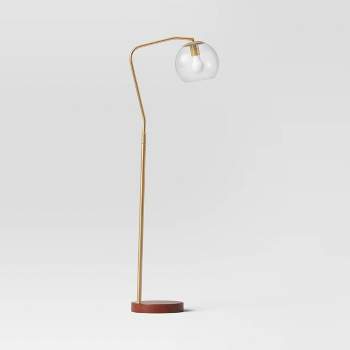 Madrot Glass Globe Floor Lamp Brass  - Project 62™