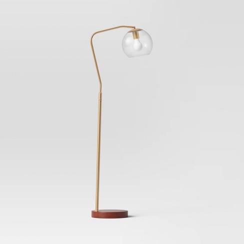 Madrot Glass Globe Floor Lamp Brass, Target Geneva Globe Table Lamps