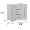 Blanca Modern Style 2-Drawer Night stand Made with Wood in White - 2 of 4