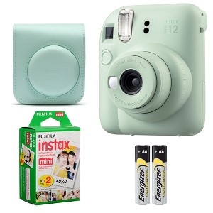 Fujifilm Instax Mini 12 Camera (Mint Green) + Case + Instax Mini Instant Film (20 Sheets) - 1 of 4