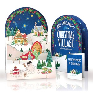 FreshCut Paper 15" Mary Engelbert's Christmas Village 3D Pop Up Greeting Card Advent Calendar - 1 of 4