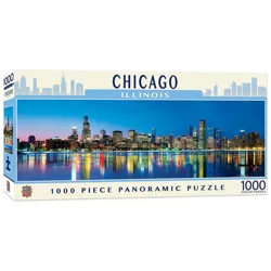 MasterPieces Inc Downtown Chicago Illinois 1000 Piece Panoramic Jigsaw Puzzle