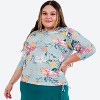 Calypsa Women's 3/4 Sleeve Rash Guard UPF 50+ Margaux Swim Top - 3 of 4