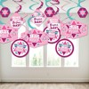 Big Dot of Happiness Pink Bat Mitzvah - Girl Party Hanging Decor - Party Decoration Swirls - Set of 40 - 3 of 4