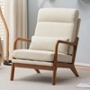 KTMBDW Accent Chair Mid-Century Modern Chair with Pillow Upholstered Lounge Arm Chair with Solid Wood Frame & Soft Cushion for Living Room, Bedroom - 2 of 4