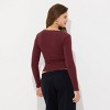 Women's Long Sleeve V-Neck Lace Trim Super Soft Top - Wild Fable™ - 2 of 3