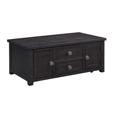 Transitional Espresso Rectangular Coffee Table with Lift-Top and Storage