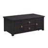 Kahlil 2 Drawer Coffee Table with Lift Top Espresso - Picket House Furnishings: Hidden Storage, Mid-Century Modern Design - 2 of 4