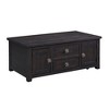 Kahlil 2 Drawer Coffee Table with Lift Top Espresso - Picket House Furnishings: Hidden Storage, Mid-Century Modern Design - image 2 of 4