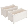 vidaXL Garden Planters 2 pcs White 60x31x31 cm Solid Pinewood - 2 of 4