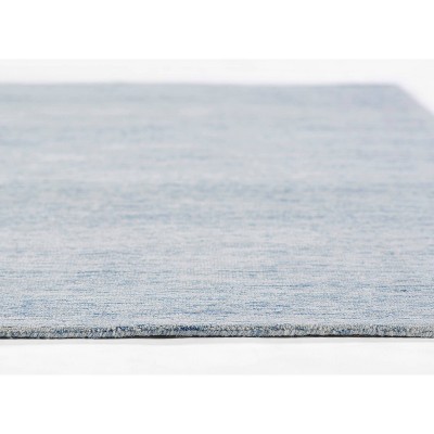 Light Blue Hand-Tufted Wool Rectangular Accent Rug 2' x 3'