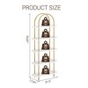 71" Bookshelf 5 Tier Bookcase Arched Display Racks Tall Bookshelf Freestanding Open Storage Shelf - 2 of 4