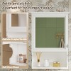 20" Wall Mounted Bathroom Storage Cabinet with Mirror, Modern Medicine Cabinet with Adjustable Shelves - 2 of 4