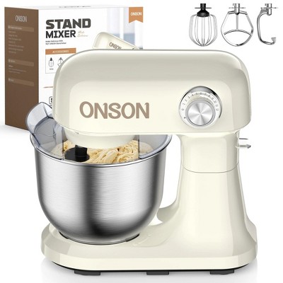 Teendow 5QT Stand Mixer, 350W Motor, 12-Speed Tilt-Head Kitchen Mixer with Bowl, Whisk, Dough Hook & Beater