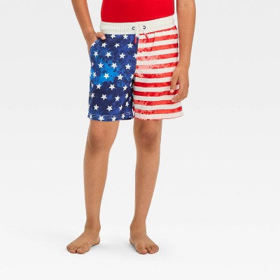 Boys' Flag Trunk Swim Shorts - Cat & Jack™ S