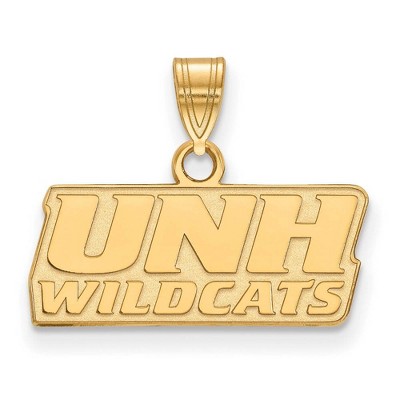 Black Bow Jewelry 14k Yellow Gold New Hampshire Wildcats NCAA Small Pendant