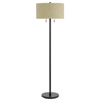 59" Calais Metal Floor Lamp Dark Bronze - Cal Lighting