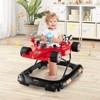Safstar 4-in-1 Baby Walker, Foldable Infant Activity Push Walker, w/Adjustable Heights, Music, Lights, Removable Tray, for 7-14 Months, Red - 2 of 4