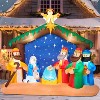 Joyfy 6.5/8 FT Long Christmas Inflatables Outdoor Decoration, Christmas Nativity Scene Set with LEDs for Xmas Party Indoor Outdoor Yard Garden Decor - 4 of 4