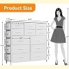 12-Drawer Fabric Dresser with 5 Side Pockets and 2 Hooks, Sturdy Bedroom Drawers Cabinet with Wood Top & Metal Frame, for Cloakroom, Living Room - 2 of 4