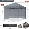 Anybear 10x10FT Gray Pop Up Canopy Tent with 2 Sidewalls - 4 of 4