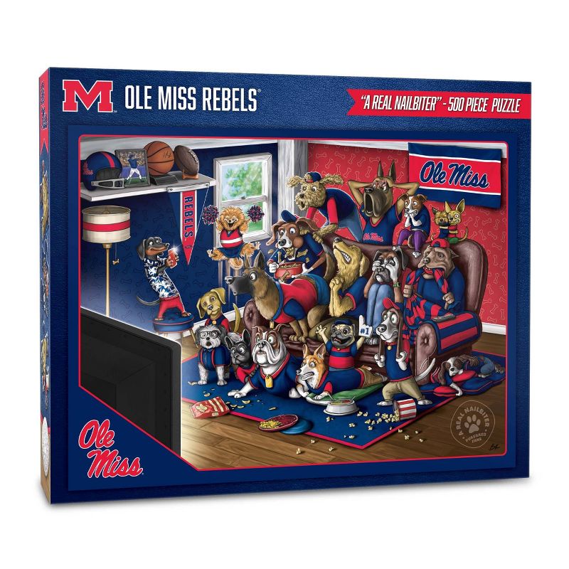 NCAA Ole Miss Rebels Purebred Fans &#39;A Real Nailbiter&#39; Puzzle - 500pc, 1 of 4