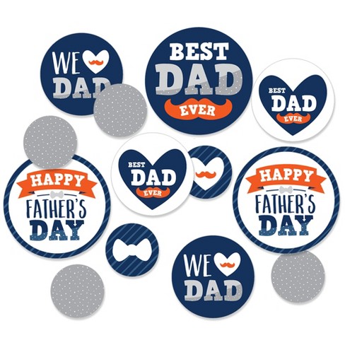 Big Dot Of Happiness Happy Father S Day We Love Dad Party Giant Circle Confetti Decorations Large 27 Count Target