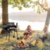ROVSUN Barrel Charcoal Grill with Offset Smoker, Large BBQ Outdoor Smoker Grill with Wheels for Party Garden Patio and Backyard Cooking - 2 of 4