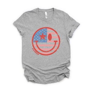 Simply Sage Market S.W.Smiley Flag Smiley Face Short Sleeve Tee - 1 of 4