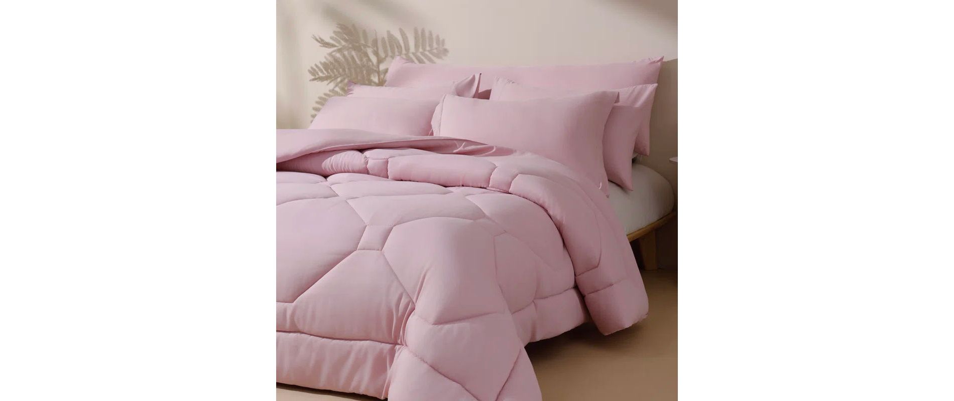 8 Pcs All-Season Bedding Set - Comforter Set with Sheets, Pillow Cases & Shams for Full/Queen/King Size