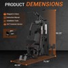Multifunctional Home Gym Equipment, Home Gym Station with Pulley System, 150LBS Weight Stack Exercise Machine for Full Body Strength Training - 2 of 4