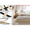 Wood Platform Bed Frame King/QUEEN/Full/ Twin-XL /Twin Size, Floor-Standing Bed Frame with Wooden Slat, Easy Assembly Natural - 4 of 4